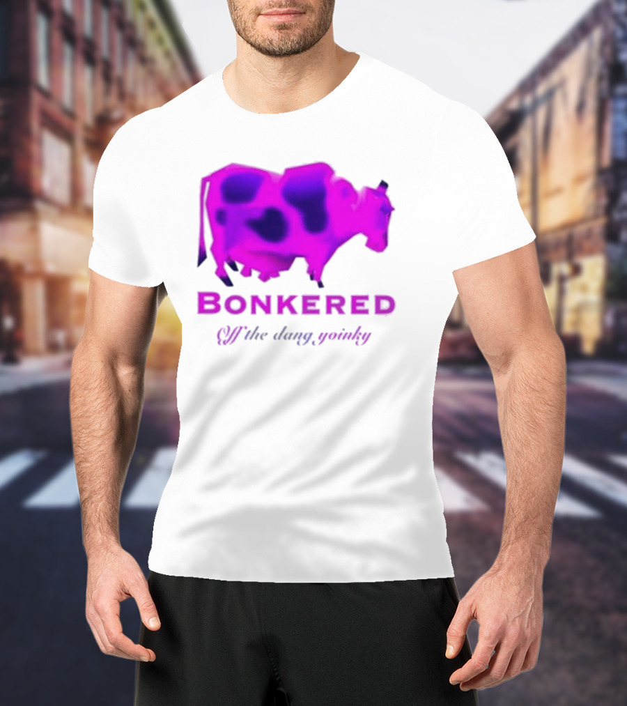 BONKERED Off The Dang Yoinky Purple Cow T-Shirt