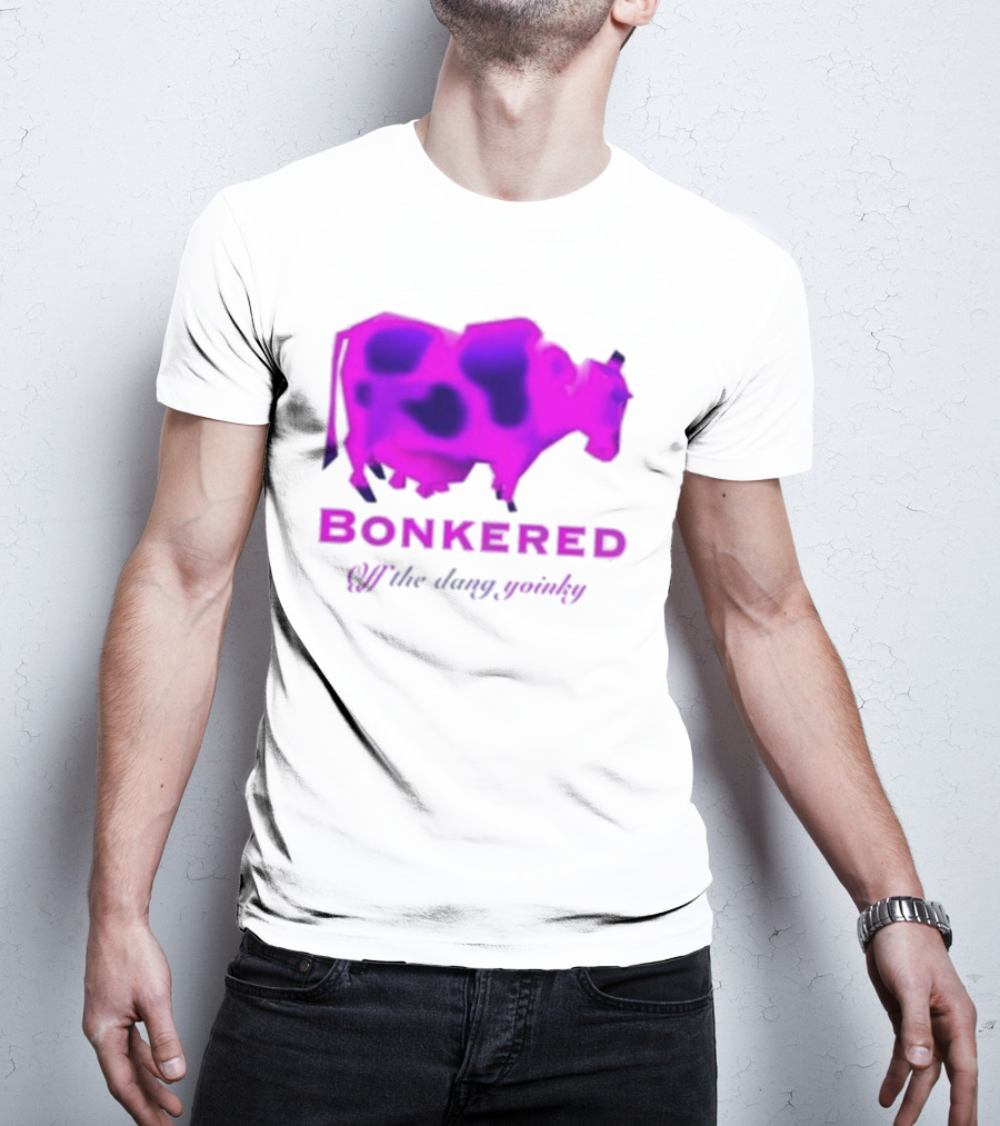 BONKERED Off The Dang Yoinky Purple Cow T-Shirt