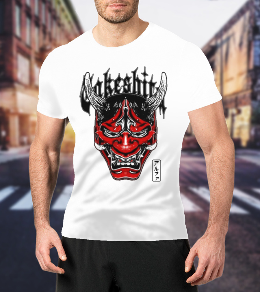 Konosuke Takeshita Demon Mask Alpha Kanji Triblend T-Shirt