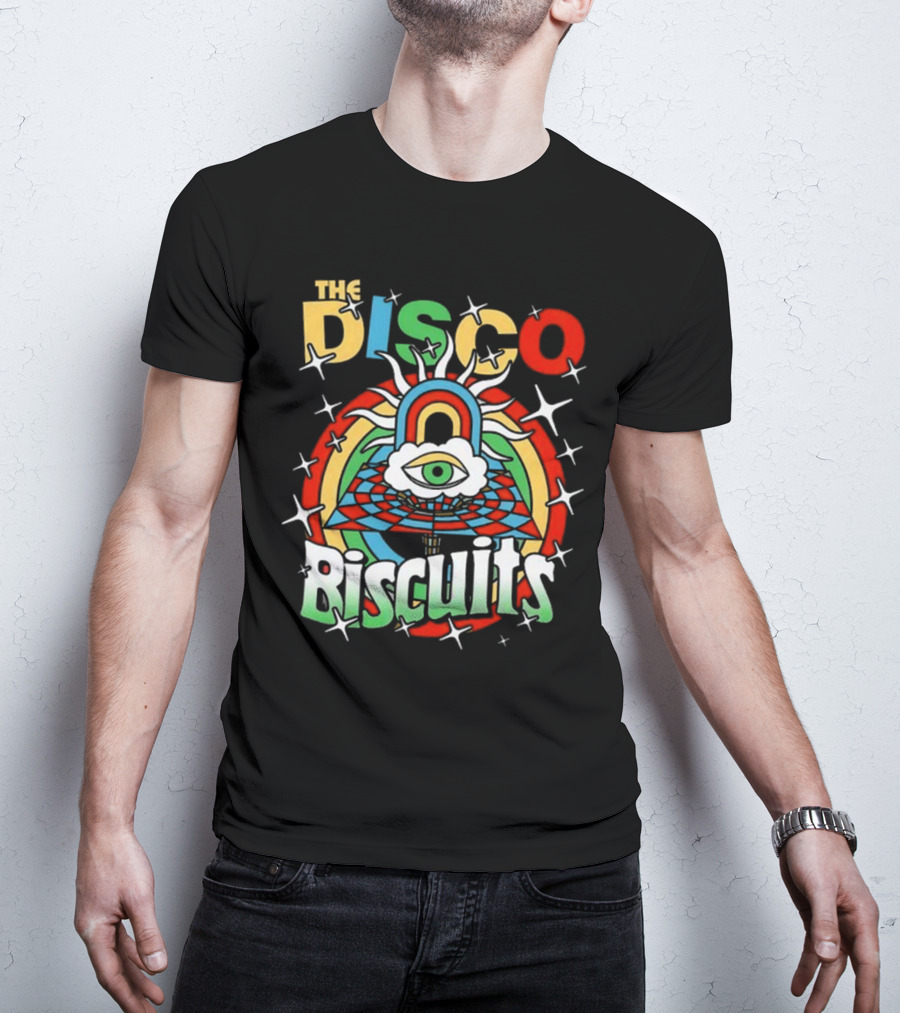The Disco Biscuits Eye Pyramid Starburst NYE 2025 T-Shirt