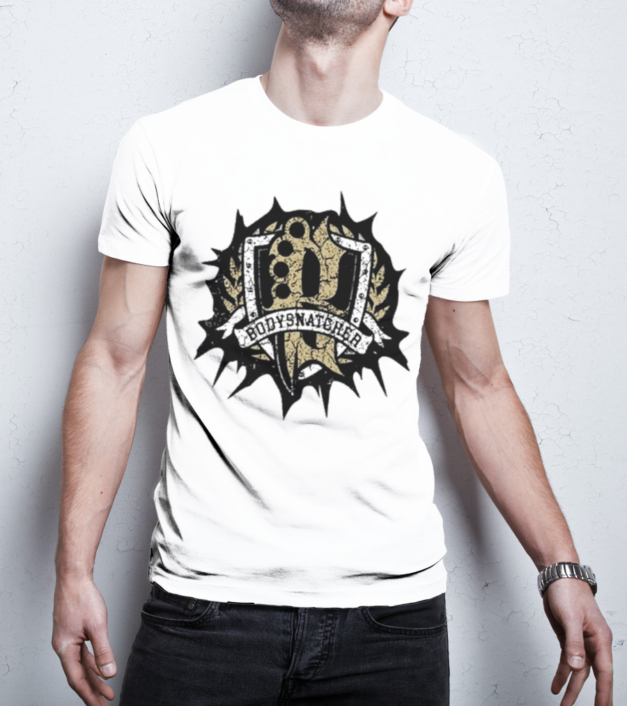 Bodysnatcher Brass Knuckles Emblem Mosh Club Badge T-Shirt