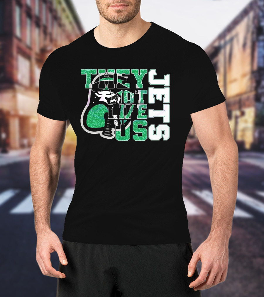 They Not Like Us Glitter New York Jets 2025 T-Shirt