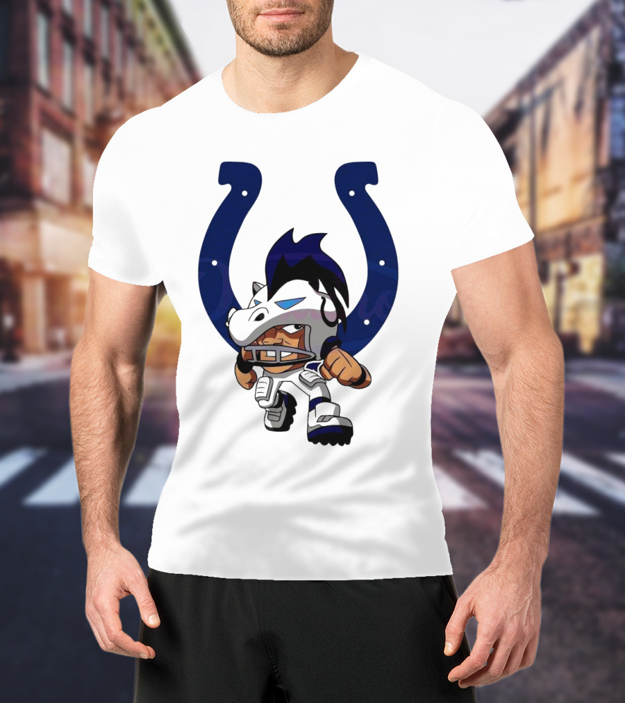Indianapolis Colts Rush Zone NFL Character 2025 T-Shirt
