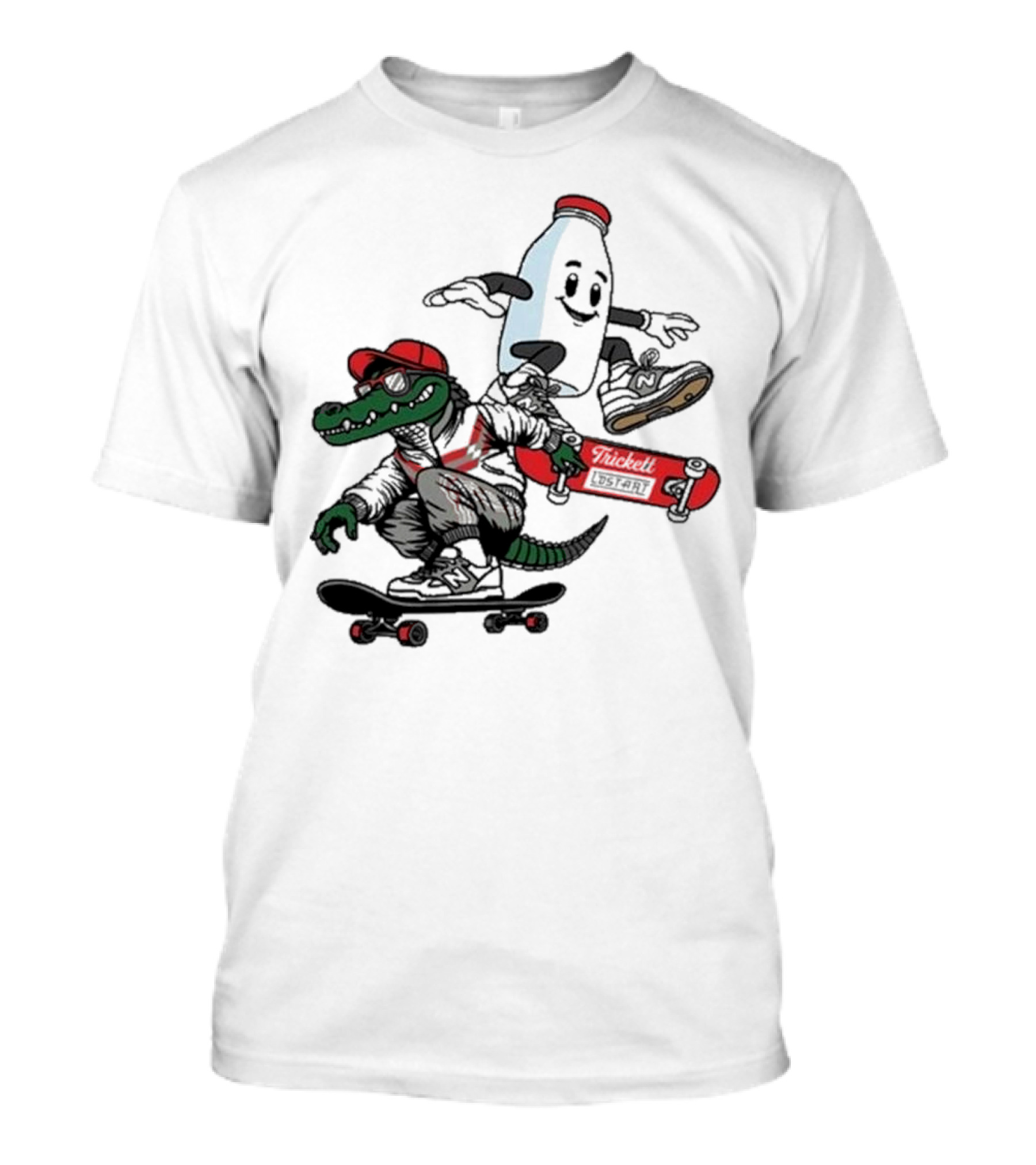Crocodile And Milk Skateboarding Lost Art X TRiCKETT Collaboration T-Shirt