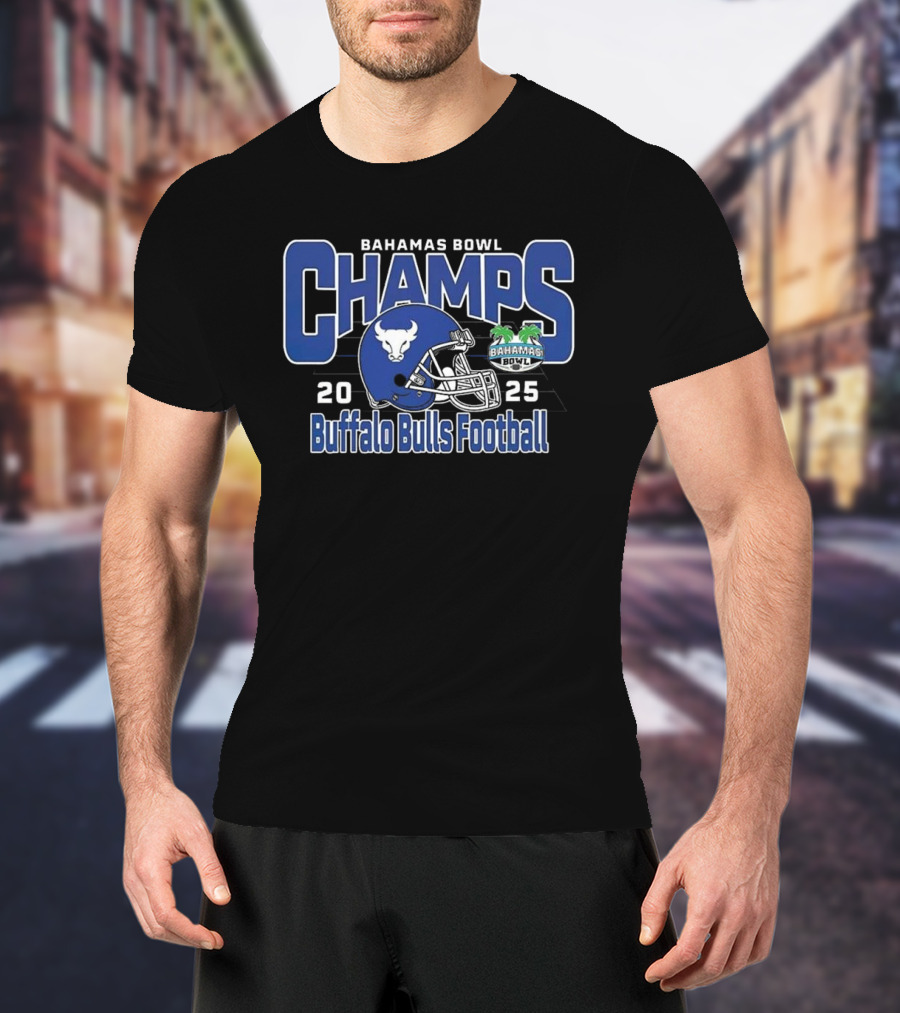 Bahamas Bowl 2025 Champs Buffalo Bulls Football Victory T-Shirt