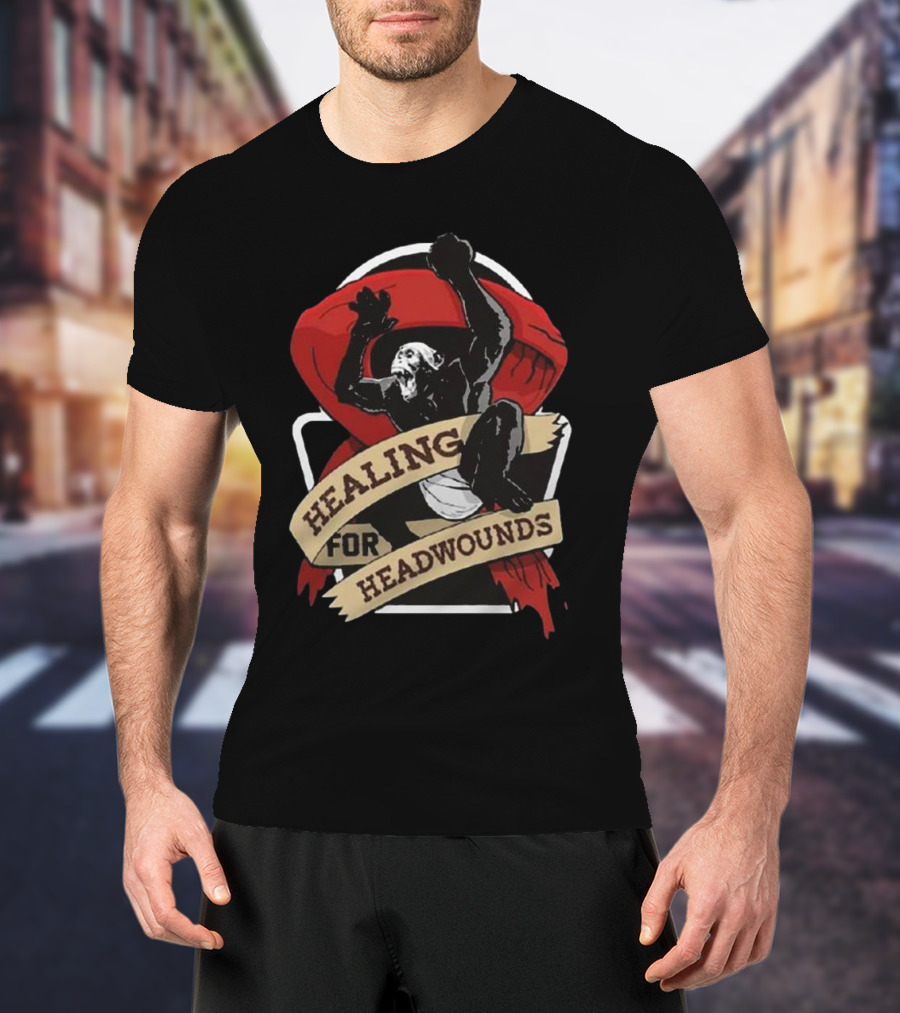 Healing For Headwounds Primate Emblem With Red Ribbon Banner T-Shirt
