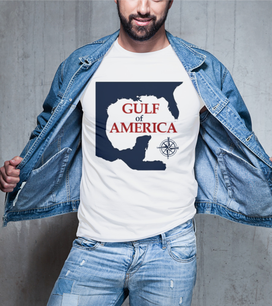 Gulf Of America Map Mark Kaye Compass T-Shirt
