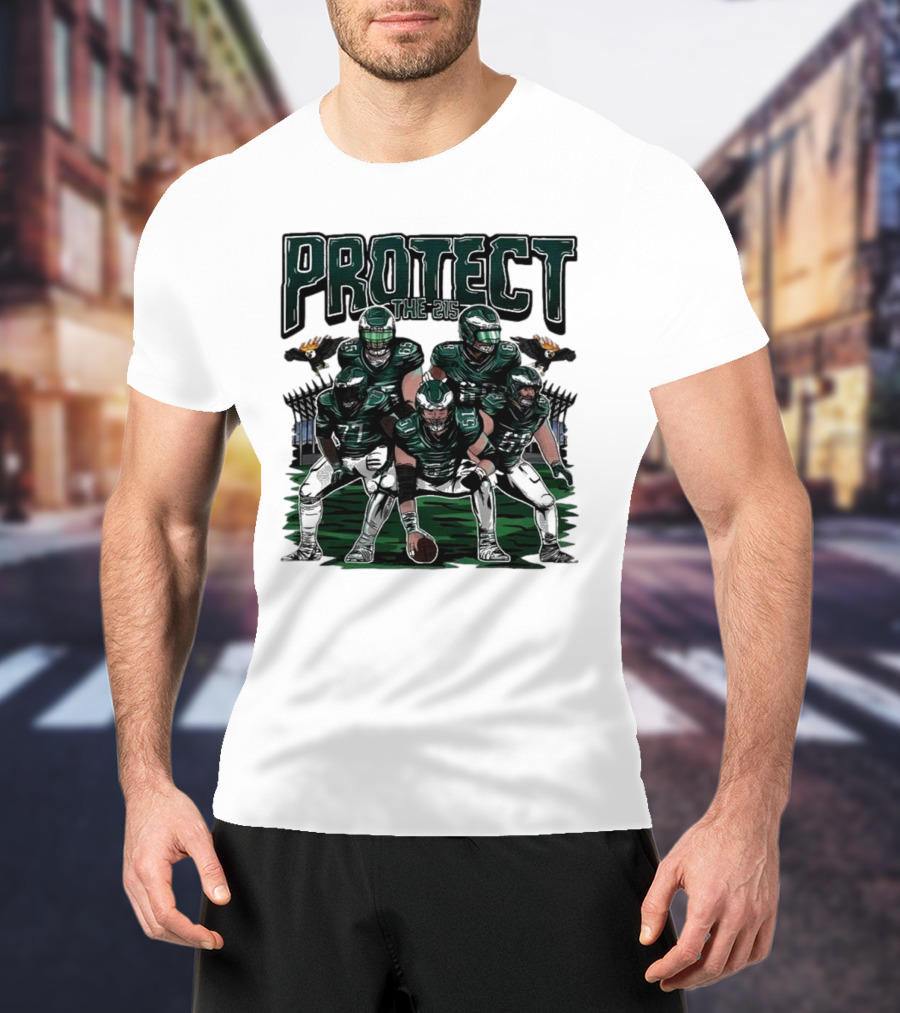 Eagles Protect The 215 Football Team Players And Mascot Elements T-Shirt