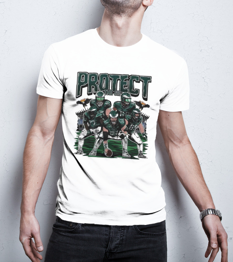 Eagles Protect The 215 Football Team Players And Mascot Elements T-Shirt