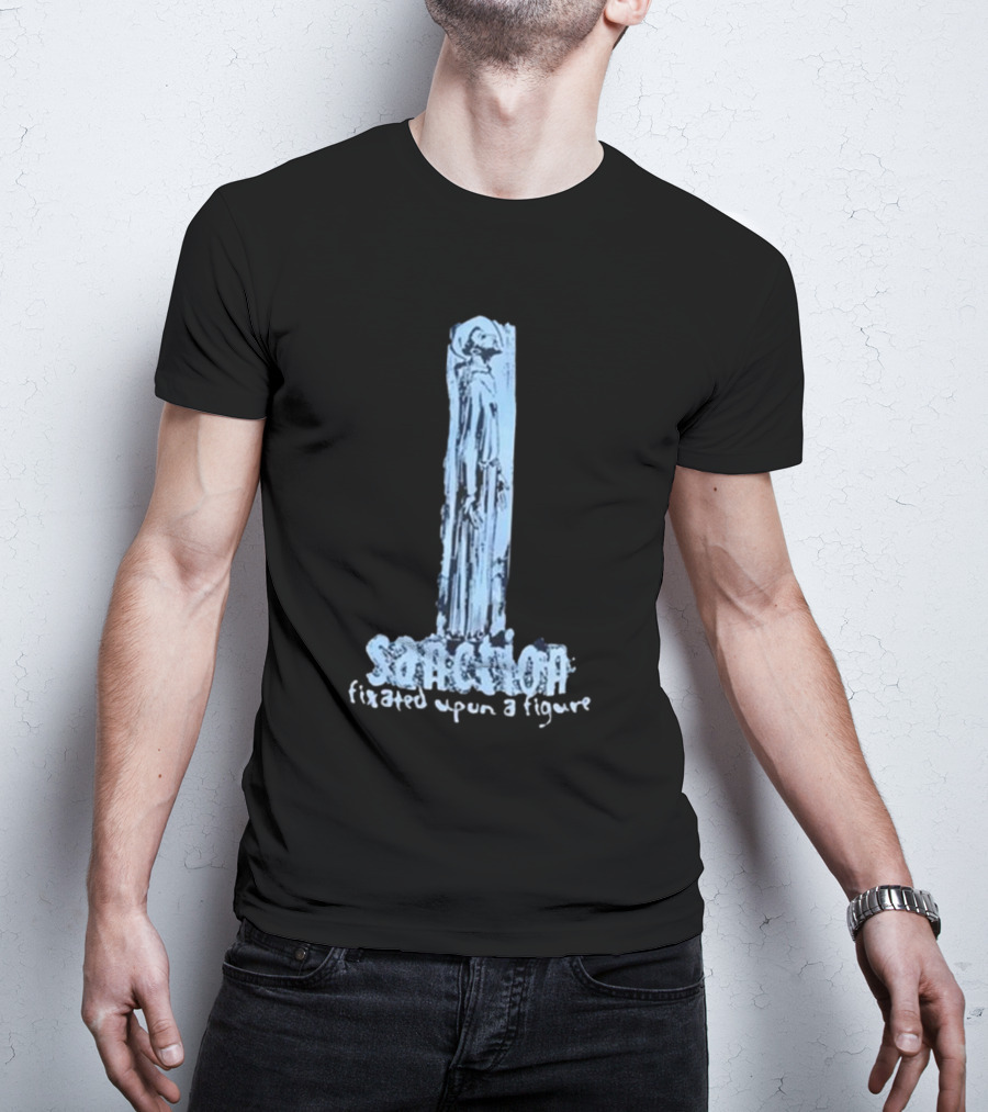 Sanction Fixated Upon A Figure 2025 Blue Monochrome T-Shirt