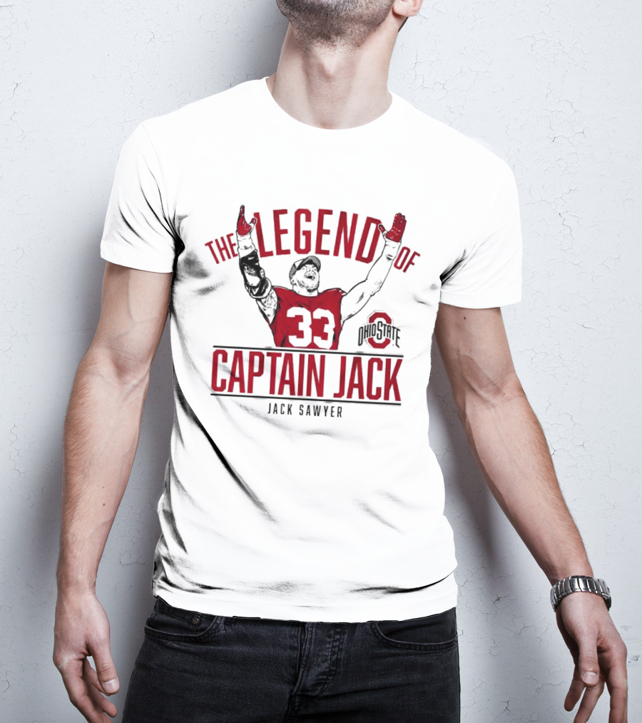 Ohio State Football The Legend Of Captain Jack Sawyer 33 Ohio State T-Shirt