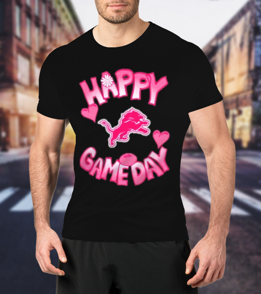Happy Gameday Detroit Lions Valentine’s Day 2025 T-Shirt