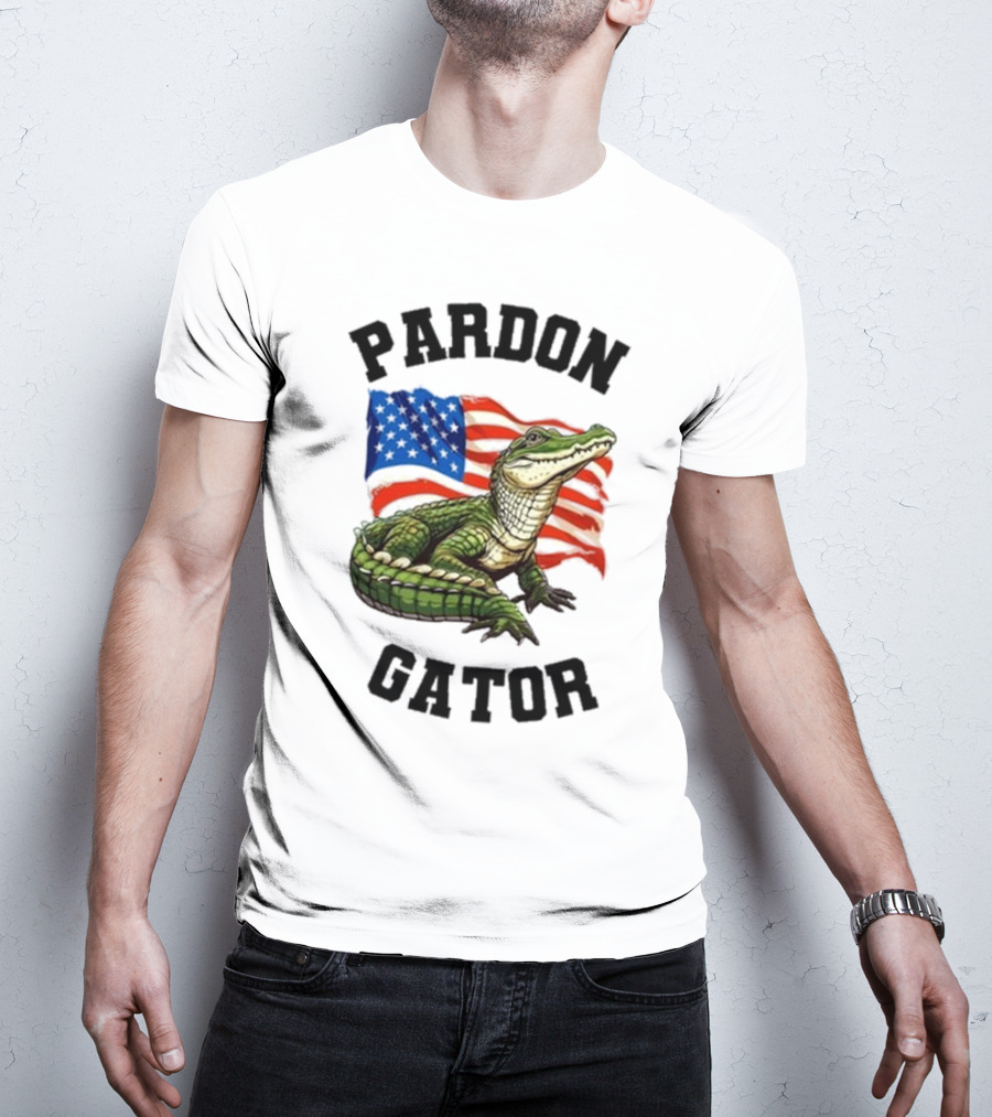 Pardon Gator American Flag Constitutional Gator T-Shirt