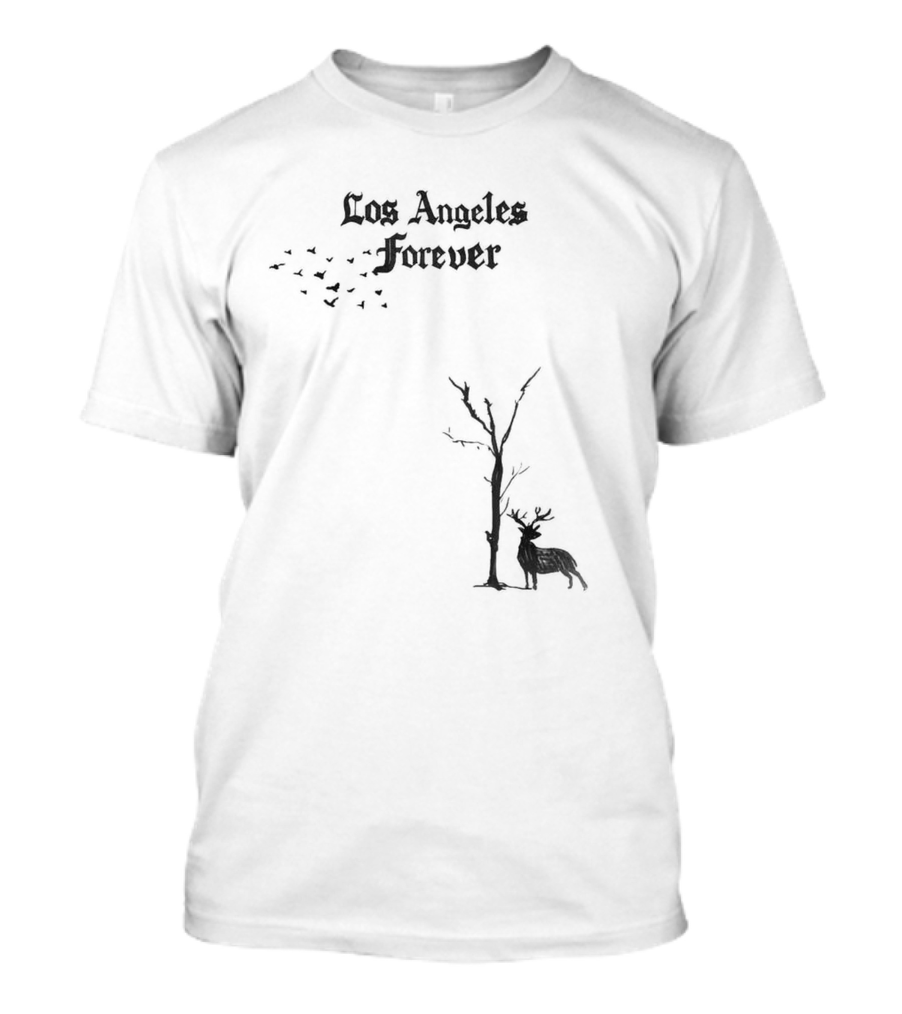 Los Angeles Forever Birds Flying Tree Deer Hila Klein Dedication T-Shirt