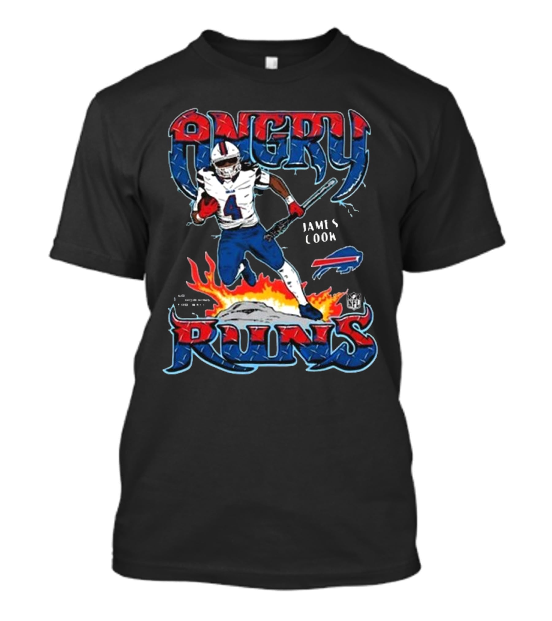 Angry Runs James Cook Buffalo Bills NFL Football T-Shirt