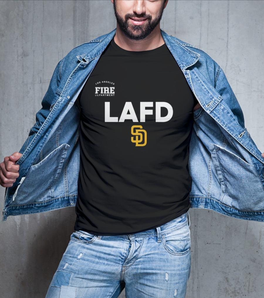 LAFD San Diego Padres Los Angeles Fire Department Gratitude 2025 T-Shirt