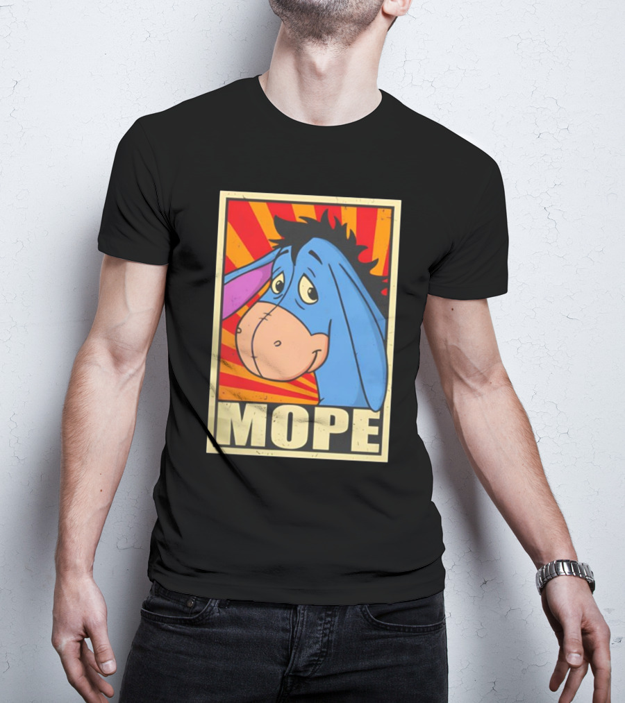 Eeyore Mope Vintage Cartoon Style With Sunburst Background T-Shirt