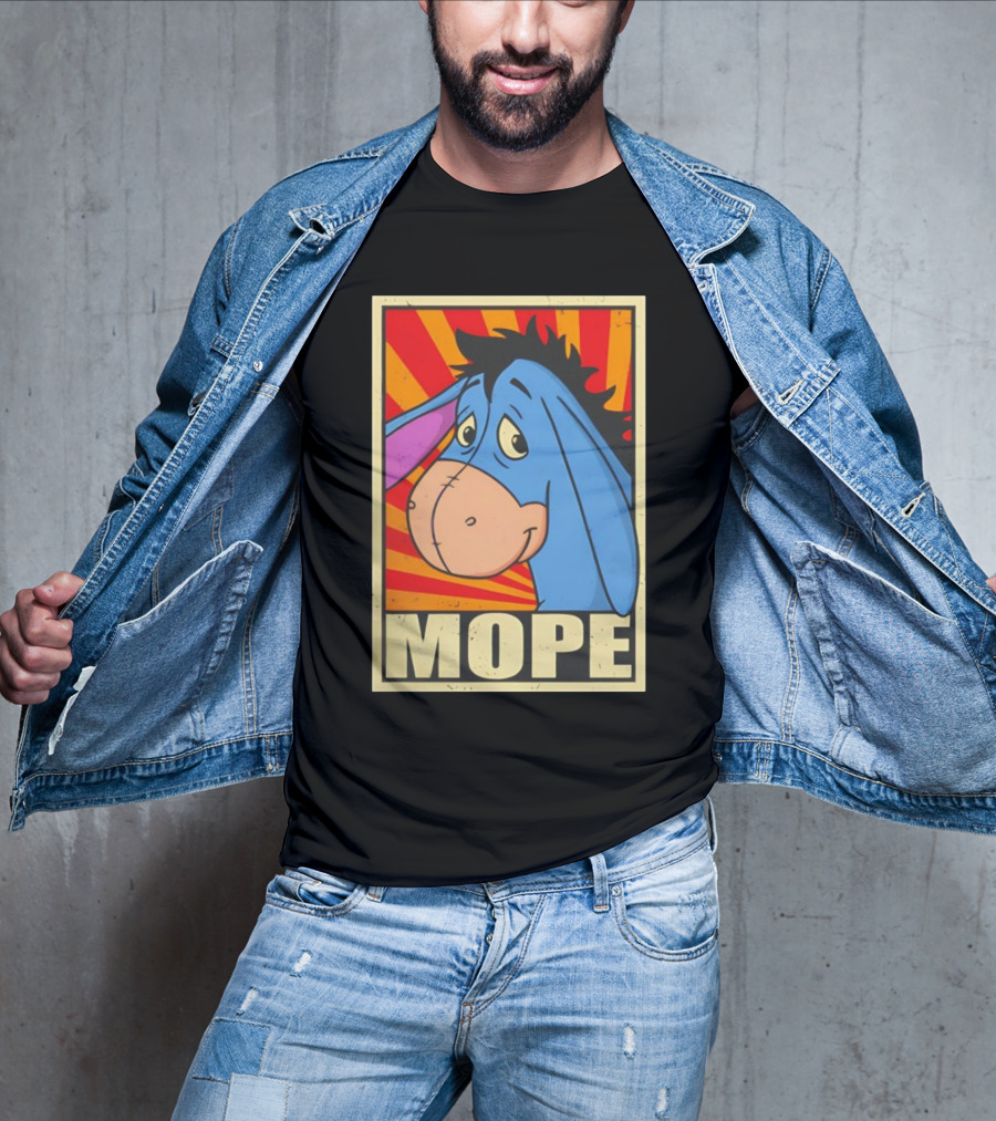 Eeyore Mope Vintage Cartoon Style With Sunburst Background T-Shirt