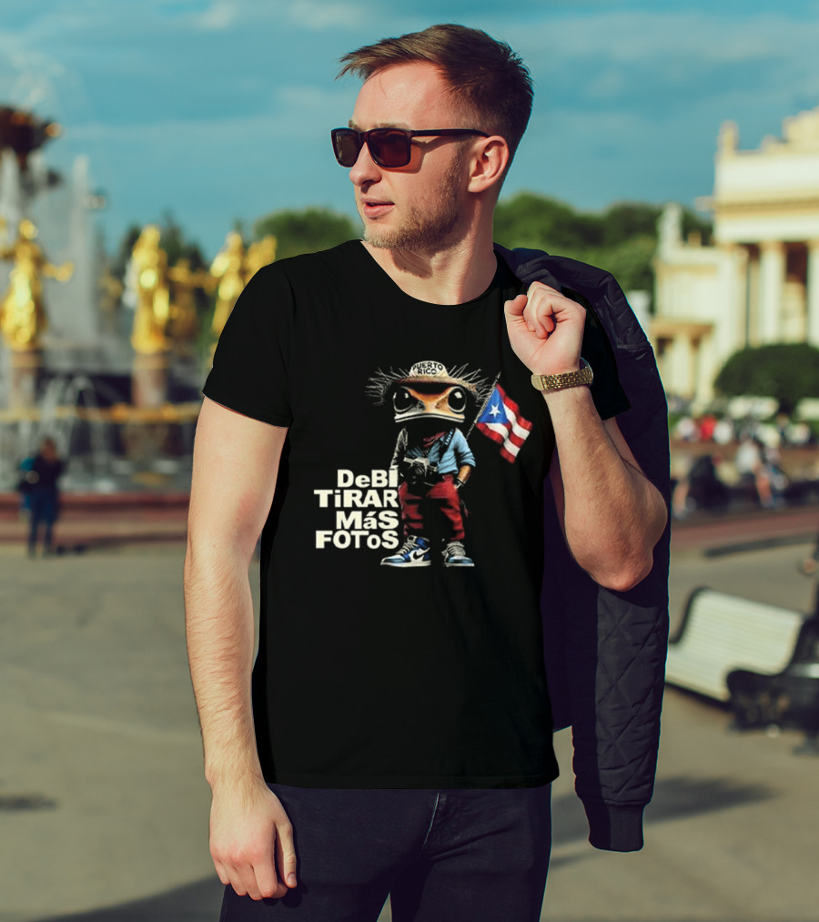 DeBi TiRAR Más FoTOs Puerto Rico Flag Frog Character Shoes T-Shirt