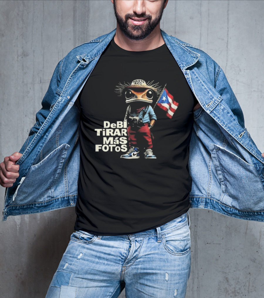 DeBi TiRAR Más FoTOs Puerto Rico Flag Frog Character Shoes T-Shirt