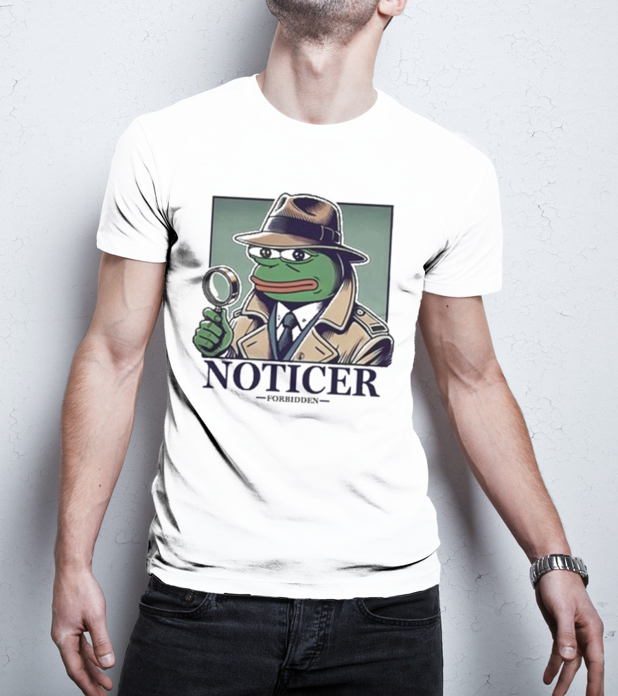 Noticer Forbidden Clothes Pepe Detective Magnifying Glass T-Shirt