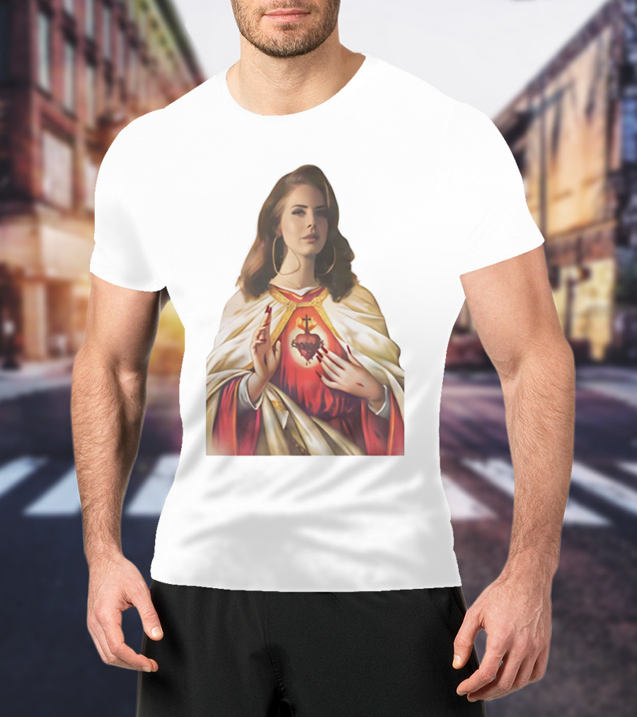 Jesus Lana Del Rey Sacred Heart Icon Image T-Shirt