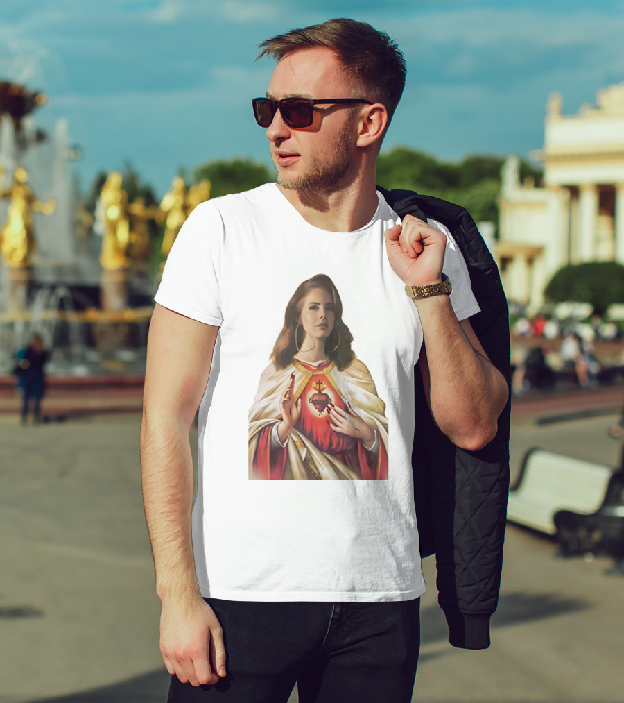 Jesus Lana Del Rey Sacred Heart Icon Image T-Shirt