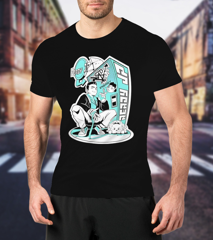Ready JP Energy Machine Retro Style Oponok T-Shirt