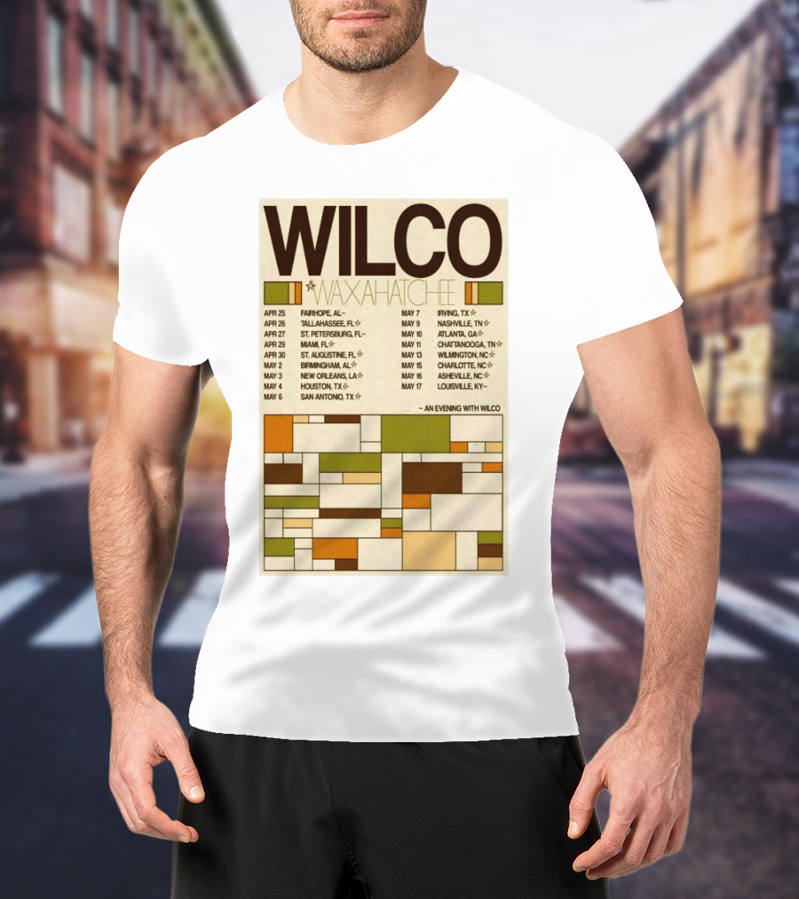 Wilco Waxahatchee American South Tour 2025 Dates And Locations T-Shirt