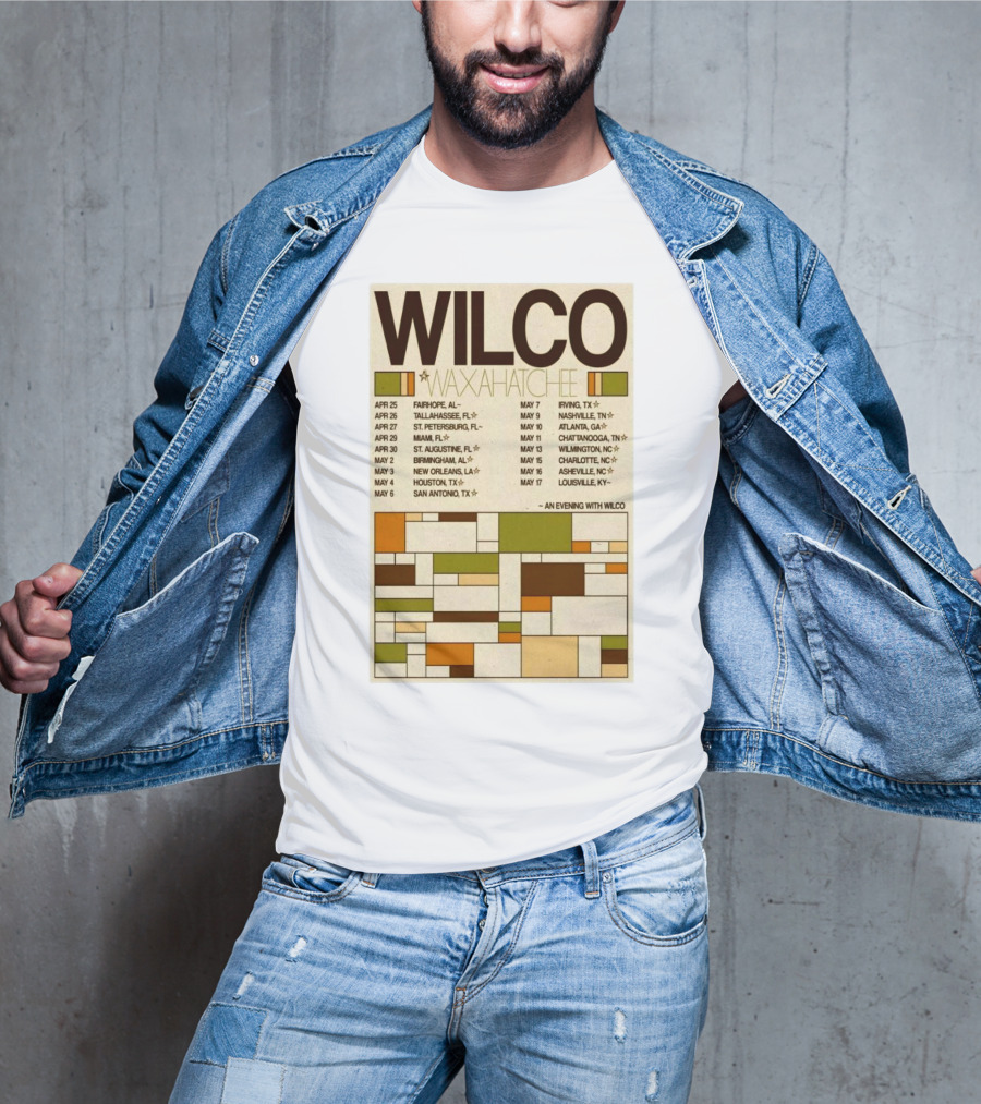 Wilco Waxahatchee American South Tour 2025 Dates And Locations T-Shirt