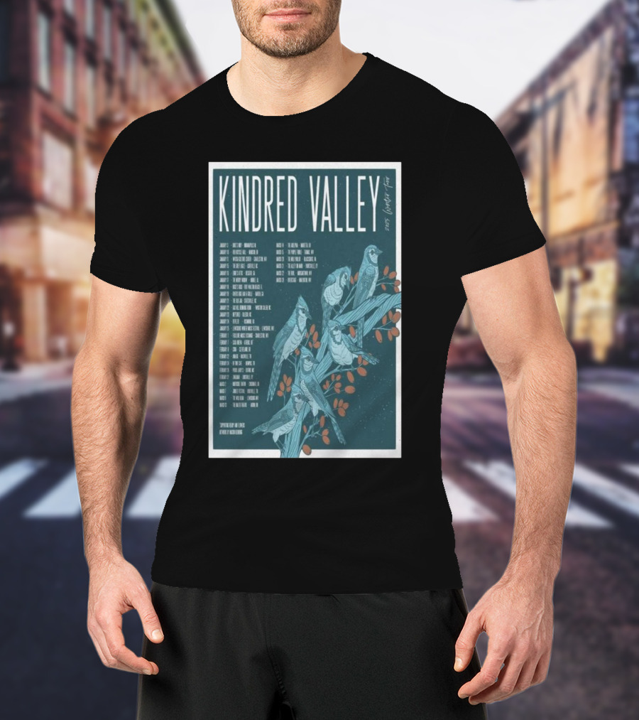 Kindred Valley 2025 Winter Tour Dates With Bird T-Shirt