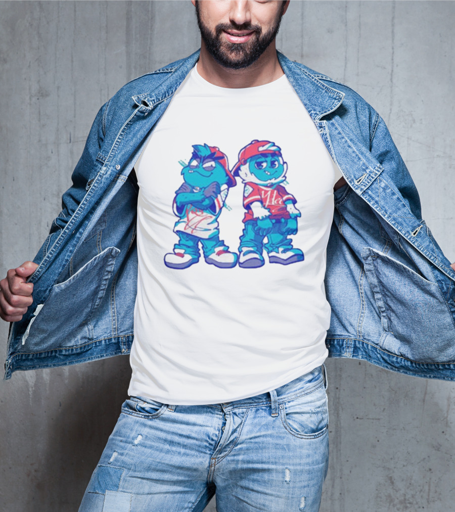 2 Kewl 4 School April Fools 2025 Hip-Hop Cartoon Characters In Red And White Outfits T-Shirt