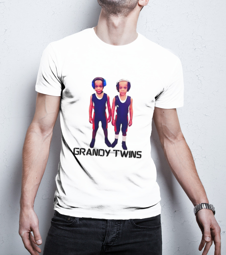 Baby Grandy Twins Wrestlers With Protective Headgear T-Shirt