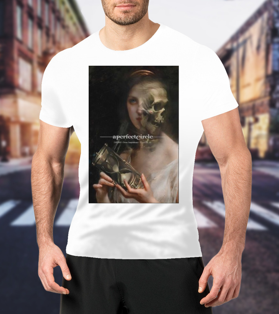 A Perfect Circle 5/4/2025 Orion Amphitheater Huntsville AL Skeleton Woman Hourglass T-Shirt