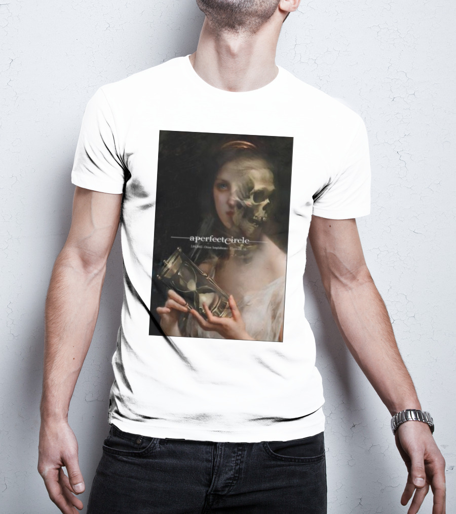 A Perfect Circle 5/4/2025 Orion Amphitheater Huntsville AL Skeleton Woman Hourglass T-Shirt