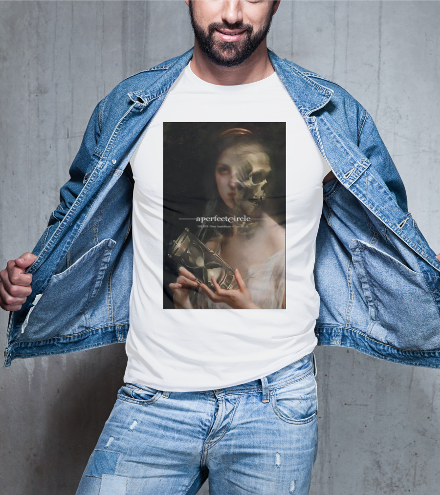 A Perfect Circle 5/4/2025 Orion Amphitheater Huntsville AL Skeleton Woman Hourglass T-Shirt