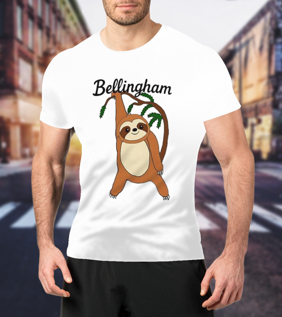 Bellingham Sloth Hanging From Tree Branch T-Shirt