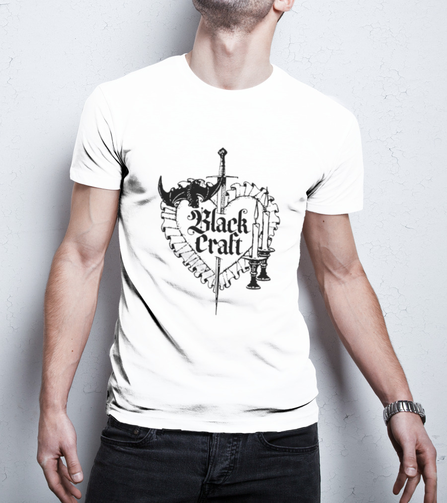 Blackcraft Cult Dagger Heart With Candles And Roses T-Shirt