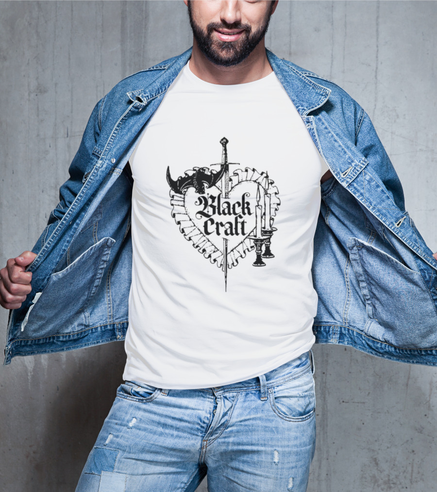 Blackcraft Cult Dagger Heart With Candles And Roses T-Shirt