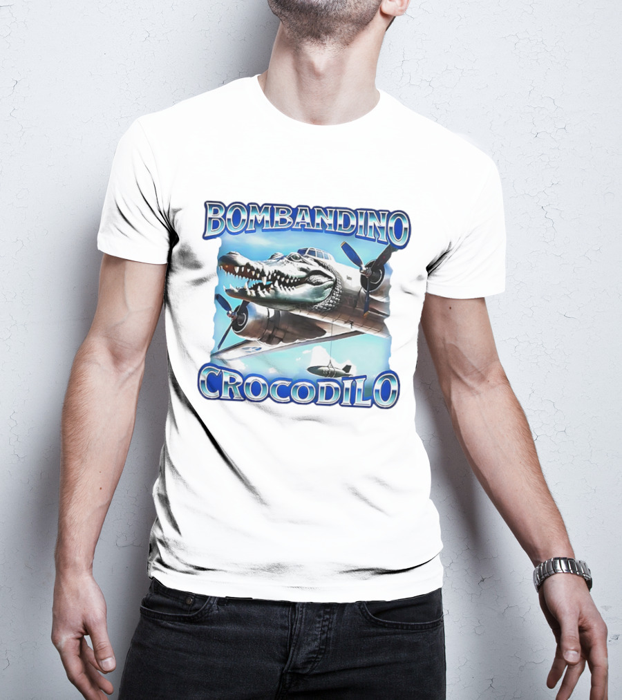 Bombandino Crocodilo Airplane Crocodile Head Artwork T-Shirt