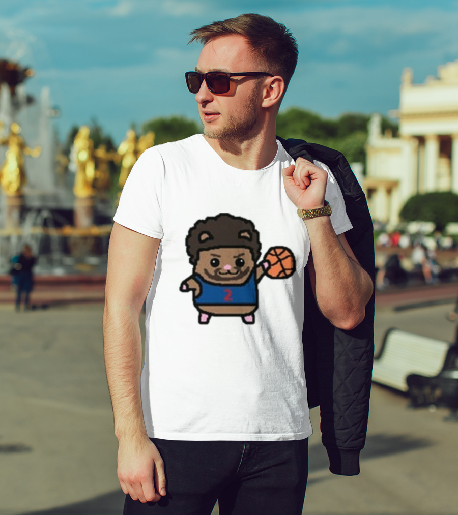Cade Cunninghamster Basketball Cartoon Character Sportswear T-Shirt