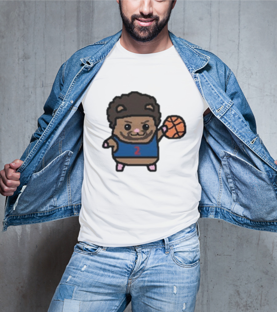 Cade Cunninghamster Basketball Cartoon Character Sportswear T-Shirt