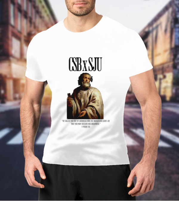CSB SJU He Called You Out Of Darkness Into His Marvelous Light Saint Peter Painting T-Shirt