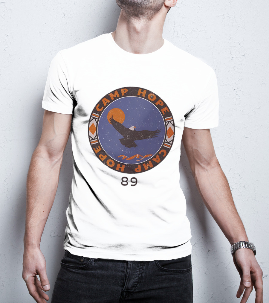 Camp Hope Circle 89 Eagle And Sun Design T-Shirt