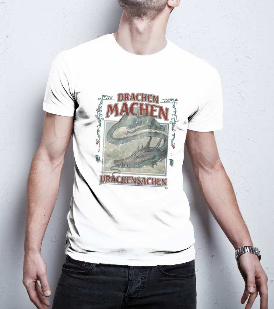 Drachen Machen Drachensachen Dragon Artwork Scene T-Shirt