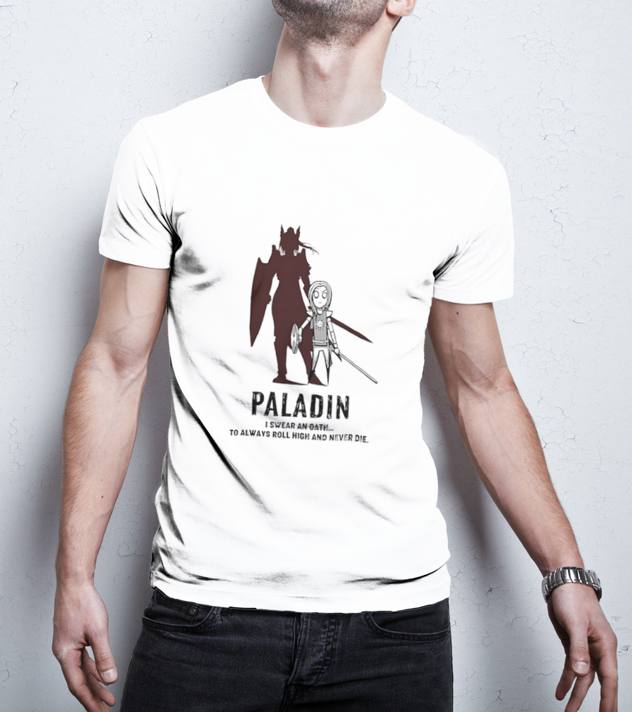 Dungeons And Dragons Paladin Oath Always Roll High Never Die T-Shirt