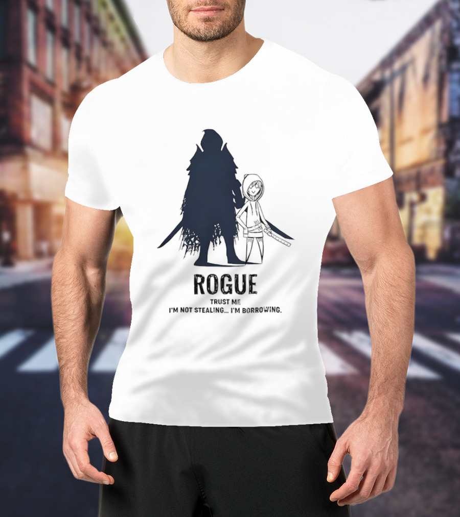Dungeons And Dragons Rogue Trust Me I’m Not Stealing I’m Borrowing Silhouette T-Shirt