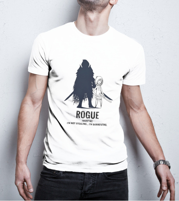 Dungeons And Dragons Rogue Trust Me I’m Not Stealing I’m Borrowing Silhouette T-Shirt