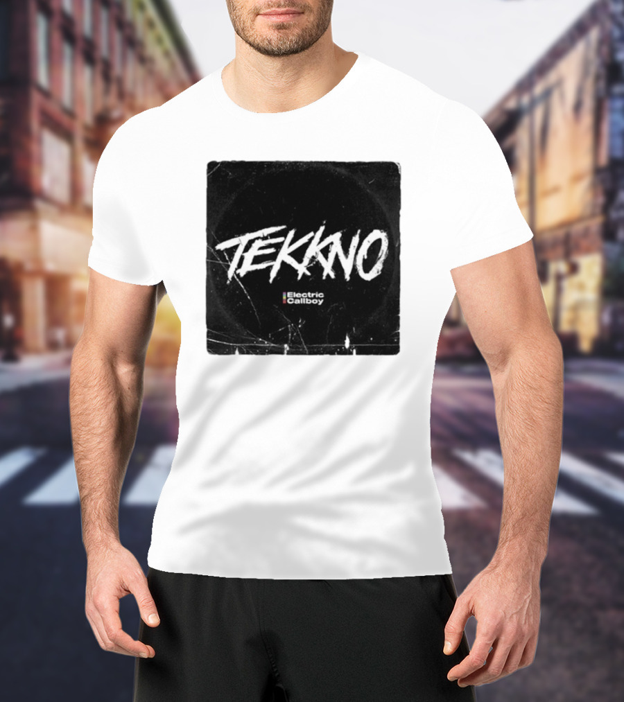 Electric Callboy Tekkno Cover Grunge Style Black Background T-Shirt