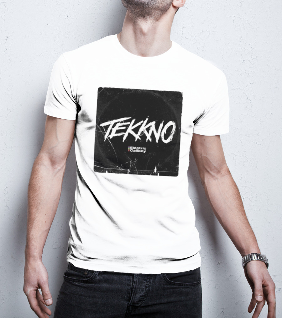 Electric Callboy Tekkno Cover Grunge Style Black Background T-Shirt